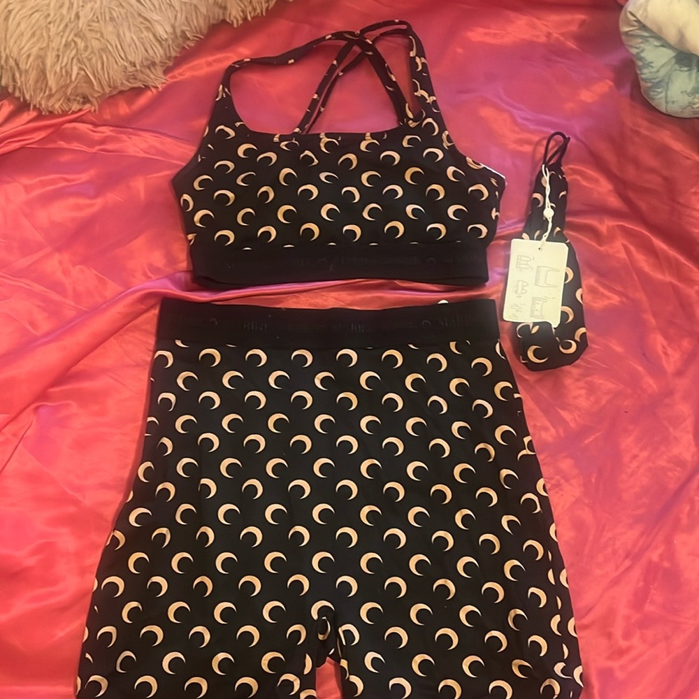 Marine Serre Biker set. WORN ONCE,purchased from farfetch